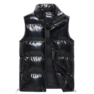 Premium Men's Winter Padded Vest with Zipper and Practical Pockets
