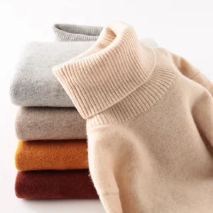 Classic Women's 100% Pure Merino Wool Turtleneck Sweater with Winter Warmth