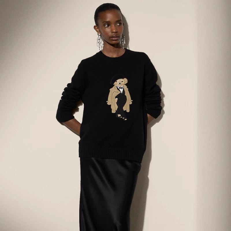Elegant brushed cashmere sweater with unique pattern perfect for style and warmth