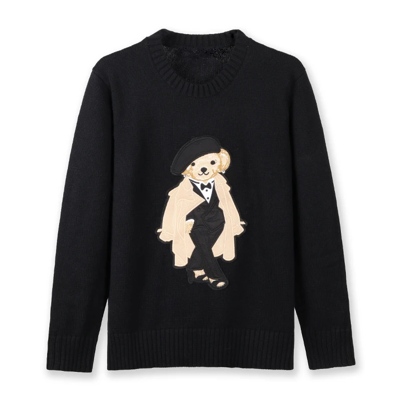 Close-up of premium cashmere sweater showing fiber quality and expert craftsmanship