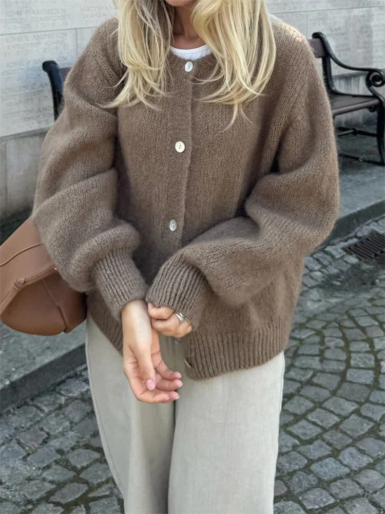 Professional lightweight cashmere cardigan outfit for office environments