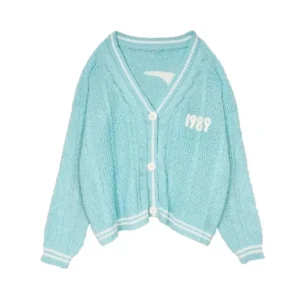 Vintage Slouchy Women's Polyester Cardigan with Bird Embroidery for Casual Comfort