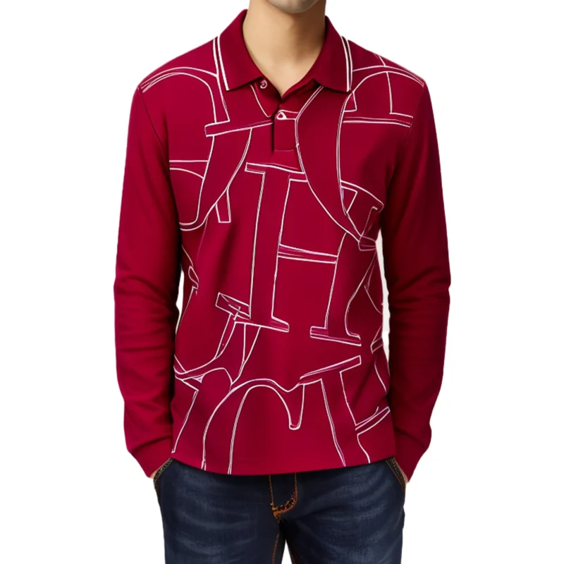 Classic Men's 100% Cotton Short Sleeve Polo Shirt Business Casual Comfort - Image 2