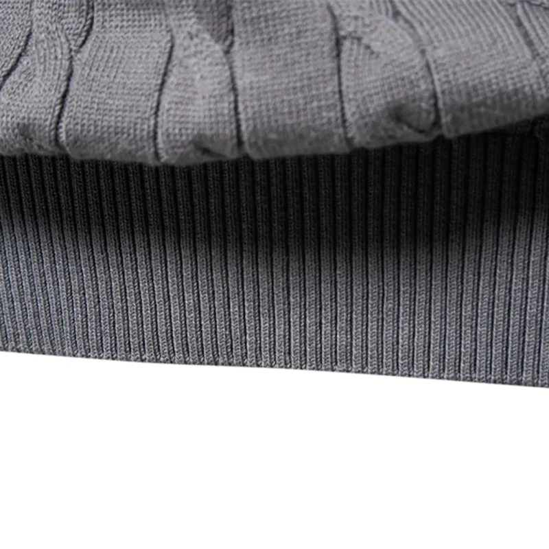 Classic Men's Cotton Giraffe Embroidery Pullover Sweater with Twist Pattern - Image 6