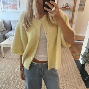 Y2K Loose Fit Women's Polyester Short Sleeve O-Neck Cardigan Top for Summer Style