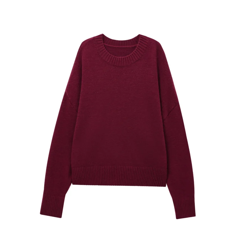 Oversized Women's Casual O-Neck Pullover Sweater for Autumn and Winter - Image 9
