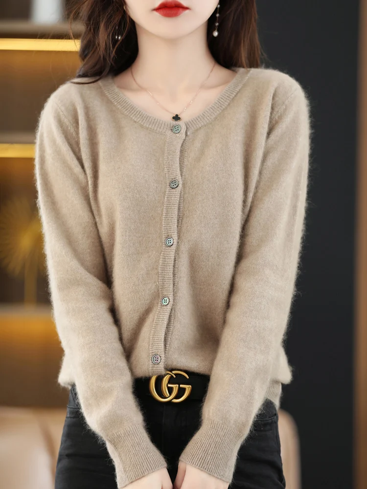 Light cashmere cardigans are perfect for year-round layering