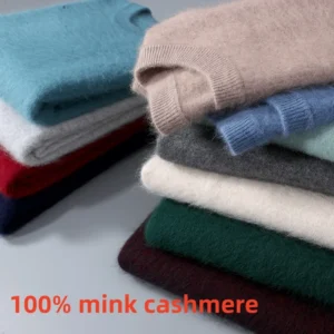 Classic Men's 100% Pure Cashmere Crewneck Sweater for Winter Warmth